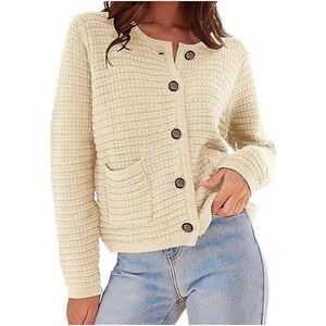 ba&sh Off-White Textured Cardigan